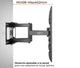 Rack Giratorio con Doble Brazo Articulado TV 42 a 80 Pulg / VESA Max 600x400mm / Carga 60 kg