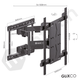 Rack Giratorio con Doble Brazo Articulado Pantalla interactiva TV 65 a 120 Pulg / Carga 120 kg / VESA Max 1000x600mm