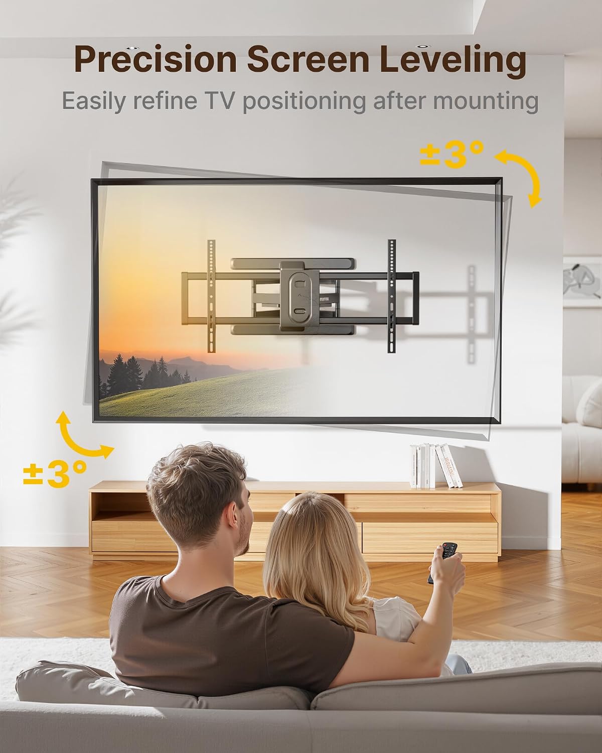 Rack Giratorio con Doble Brazo Articulado TV 37 a 86 Pulg / VESA Max 600x400mm / Carga 60 kg