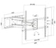 Rack Giratorio con Doble Brazo Articulado para TV 50 a 90 Pulg / VESA Max 800x600mm / Carga 75 kg / Brazo extendido 63.5 cm