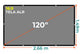 Tela Gris ALR con Ojales 120 PULG (16:9) 266 x 149 cm