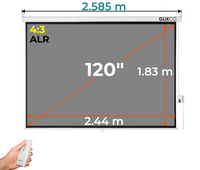 Ecran Eléctrico Gris 120 Pulg (4:3) 2.44x1.83 m / ALR