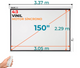 Ecran Eléctrico 150 Pulg (4:3) 3.05x2.29 m / Vinil / Motor Síncrono