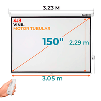 Ecran Eléctrico 150 Pulg (4:3) 3.05x2.29 m / Vinil / Motor Tubular