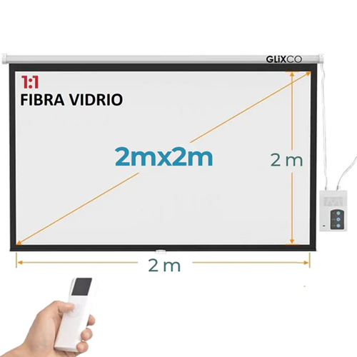 Ecran Eléctrico 2mx2m Pulg (1:1) 2.0x2.0 m / Fibra de Vidrio
