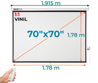 Ecran Eléctrico 70x70 Pulg (1:1) 1.78x1.78 m / Vinil