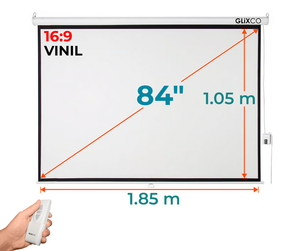 Ecran Eléctrico 84 Pulg (16:9) 1.86x1.05 m / Vinil