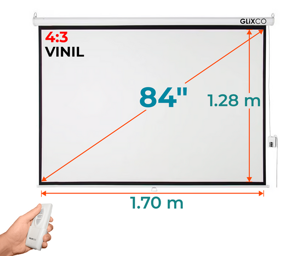 Ecran Eléctrico 84 Pulg (4:3) 1.70x1.28 m / Vinil