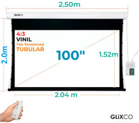 Ecran Eléctrico Tab Tensionado 100 Pulg (4:3) 2.0x1.50m / Vinil / Motor Tubular