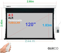 Ecran Eléctrico Tensionado 120 Pulg (4:3) 2.44x1.83 m / ALR/ Motor Tubular
