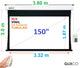 Ecran Eléctrico Tab Tensionado 150 Pulg (16:9) 3.32x1.87 m / Vinil / Motor Tubular