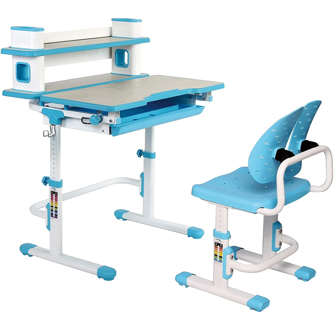 Escritorio y Silla con Respaldo dividido para Niños 3 a 11 Años / Medida 58x40 cm