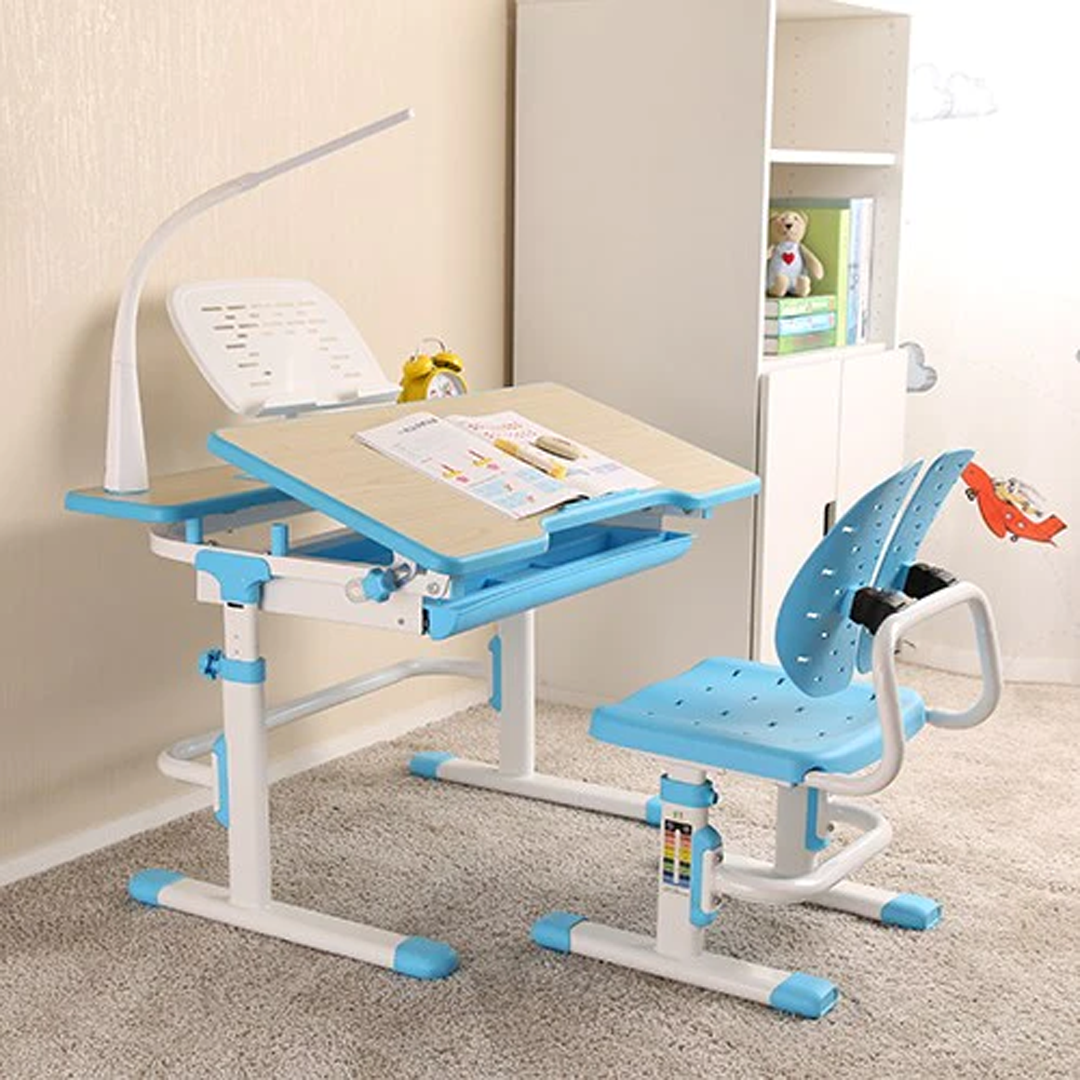 Escritorio y Silla con Respaldo Dividido para Niños 3 a 11 años / Medida 80x40 cm