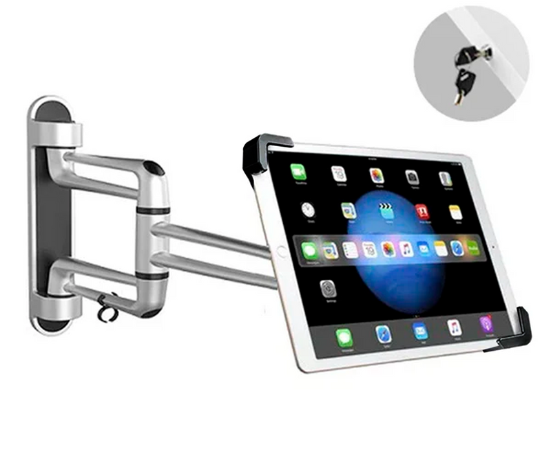 Soporte Giratorio con Llave de seguridad para Tablet de 7 a 11 Pulg / Pared