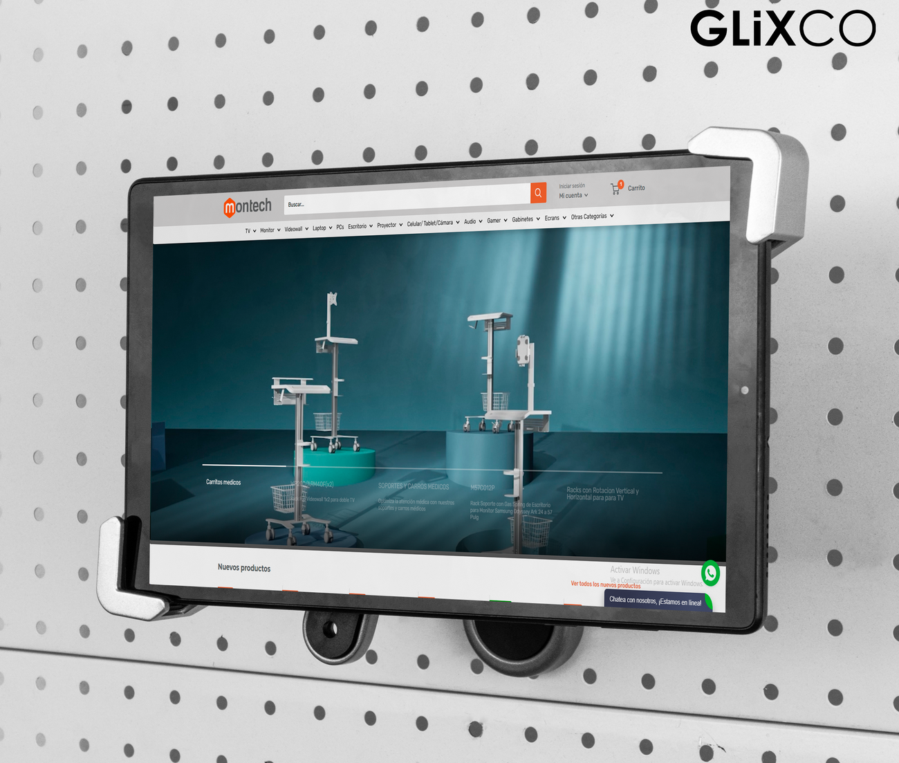 Soporte con Llave de seguridad para Tablet de 7 a 11 Pulg / Pared