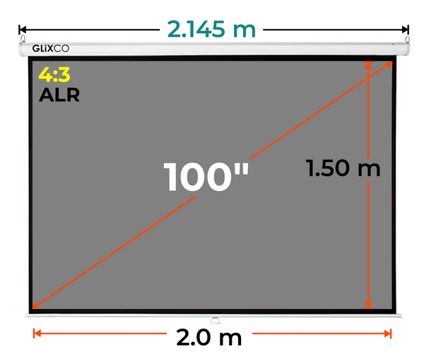 Ecran Gris Manual 100 Pulg (4:3) 2.0x1.50 m / ALR