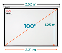 Ecran Manual 100 Pulg (16:9) 2.21x1.25 m / Vinil