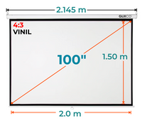 Ecran Manual 100 Pulg (4:3) 2.0x1.50 m / Vinil