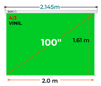 Ecran Manual Verde 100 Pulg (4:3) 2.0x1.61 m / Vinil