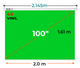 Ecran Manual Verde 100 Pulg (4:3) 2.0x1.61 m / Vinil