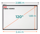 Ecran Manual 120 Pulg (4:3) 2.44x1.83 m / Fibra de Vidrio