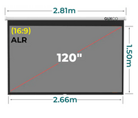 Ecran Gris Manual 120 Pulg (16:9) 2.66x1.50 m / ALR