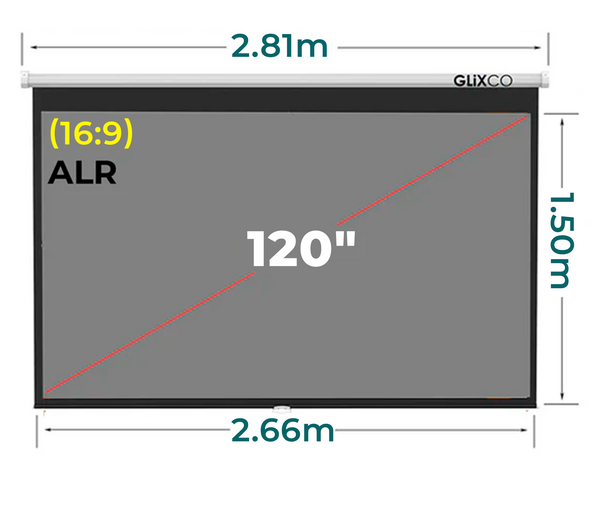 Ecran Gris Manual 120 Pulg (16:9) 2.66x1.50 m / ALR