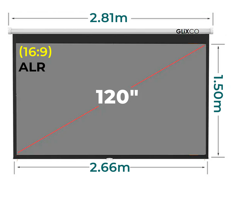 Ecran Gris Manual 120 Pulg (16:9) 2.66x1.50 m / ALR