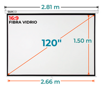 Ecran Manual 120 Pulg (16:9) 2.66x1.50 m / Fibra de Vidrio