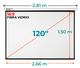 Ecran Manual 120 Pulg (16:9) 2.66x1.50 m / Fibra de Vidrio