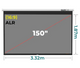 Ecran Gris Manual 150 Pulg (16:9) 3.32x1.87 m / ALR