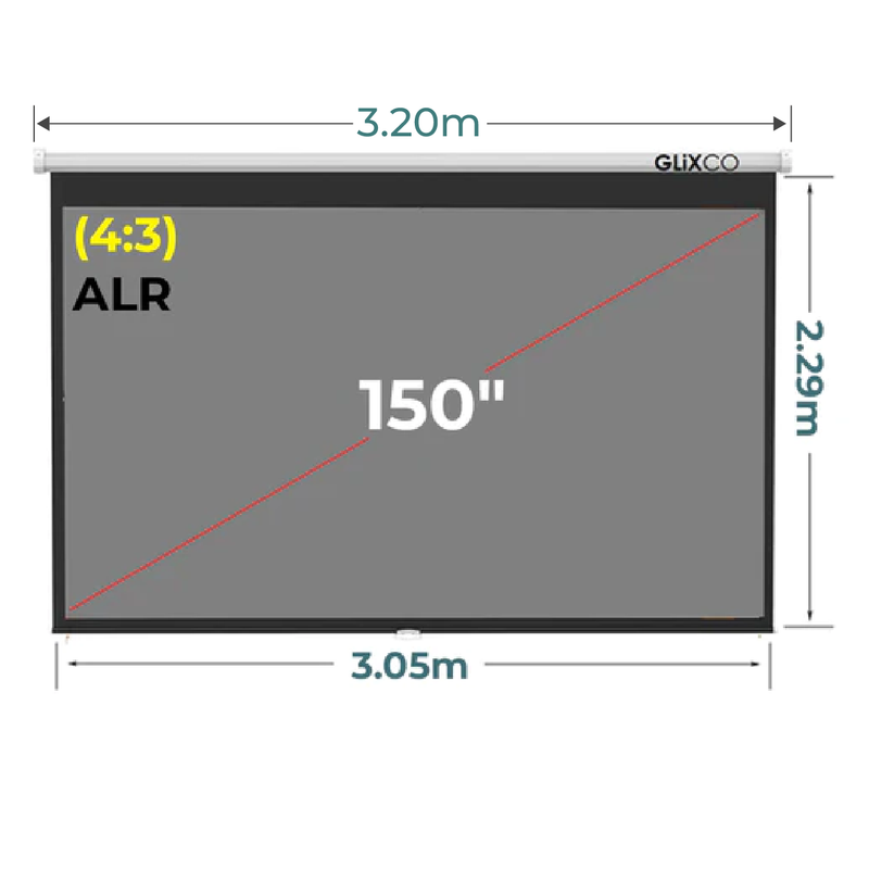 Ecran Gris Manual 150 Pulg (4:3) 3.05x2.29 m / ALR