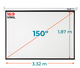 Ecran Manual 150 Pulg (16:9) 3.32x1.87 m / Vinil