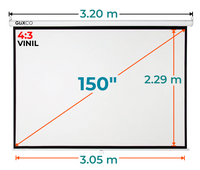 Ecran Manual 150 Pulg (4:3) 3.05x2.29 m / Vinil