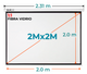 Ecran Manual 2mx2m Pulg (1:1) 2.0x2.0 m / Fibra de Vidrio