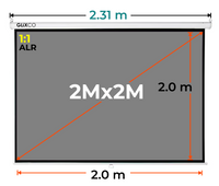 Ecran Gris Manual 2Mx2M Pulg (1:1) 2.0x2.0 m / ALR