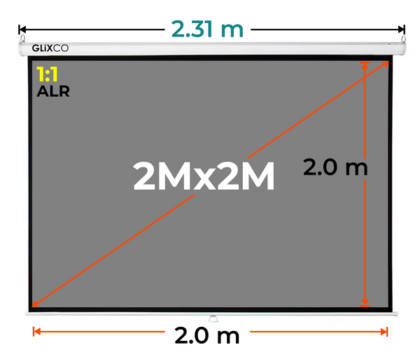 Ecran Gris Manual 2Mx2M Pulg (1:1) 2.0x2.0 m / ALR