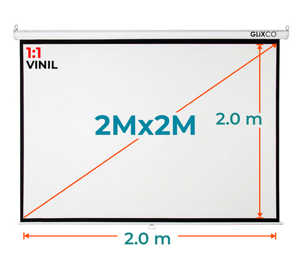 Ecran Manual 2mx2m Pulg (1:1) 2.0x2.0 m / Vinil