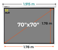 Ecran Gris Manual 70x70 Pulg (1:1) 1.78x1.78 m / ALR