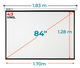 Ecran Manual 84 Pulg (4:3) 1.70x1.28 m / Vinil