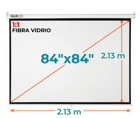 Ecran Manual 84x84 Pulg (1:1) 2.13x2.13 m / Fibra de Vidrio