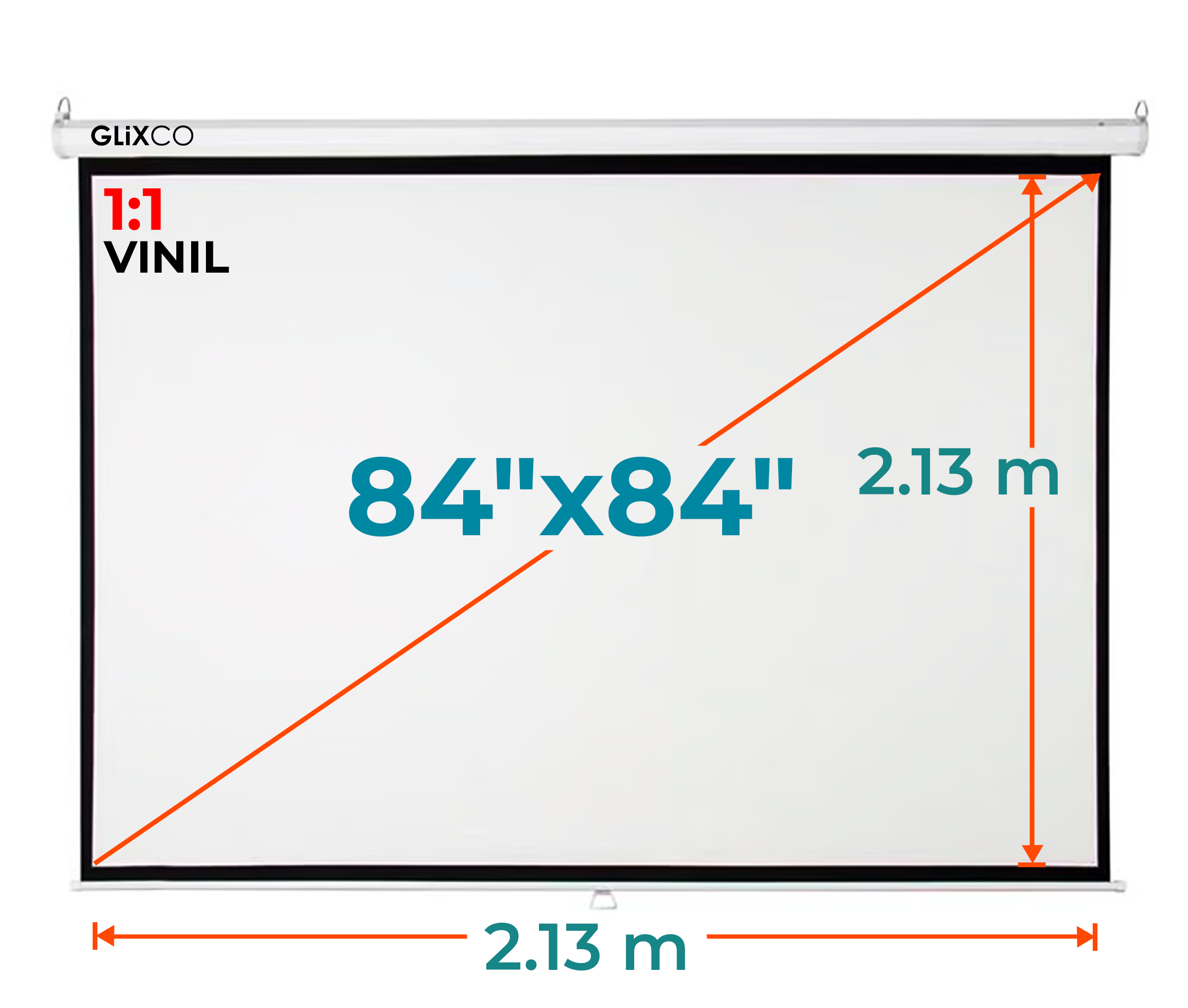 Ecran Manual 84x84 Pulg (1:1) 2.13x2.13 m / Vinil