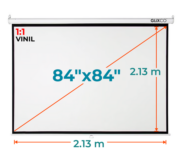 Ecran Manual 84x84 Pulg (1:1) 2.13x2.13 m / Vinil