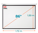 Ecran Manual 86 Pulg (4:3) 1.72x1.30 m / Vinil