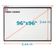 Ecran Manual 96x96 Pulg (1:1) 2.44x2.44 m / Fibra de Vidrio