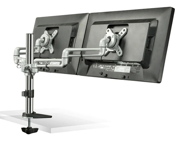 Rack Soporte Doble Brazo de Escritorio para 2 monitores 13 a 27 Pulg