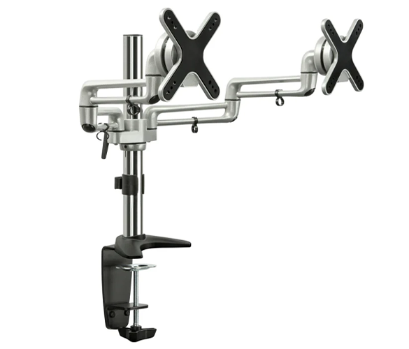 Rack Soporte Doble Brazo de Escritorio para 2 monitores 13 a 27 Pulg