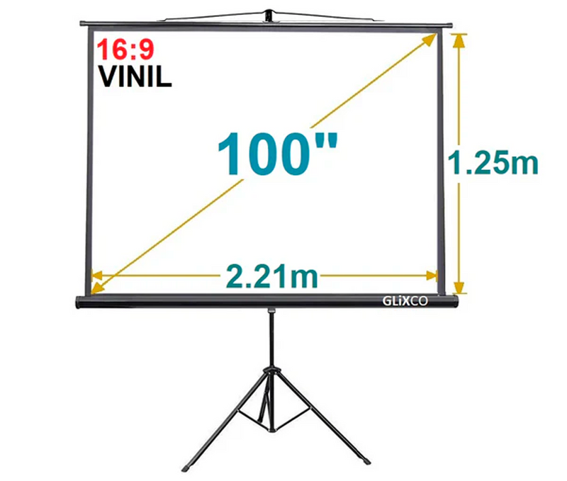 Ecran con Tripode 100 Pulg (16:9) 2.21x1.25 m / Vinil