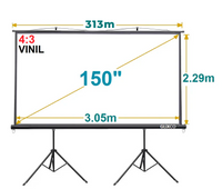 Ecran con Doble Trípode 150 Pulg (4:3) 3.05x2.29 m / Vinil
