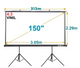 Ecran con Doble Trípode 150 Pulg (4:3) 3.05x2.29 m / Vinil